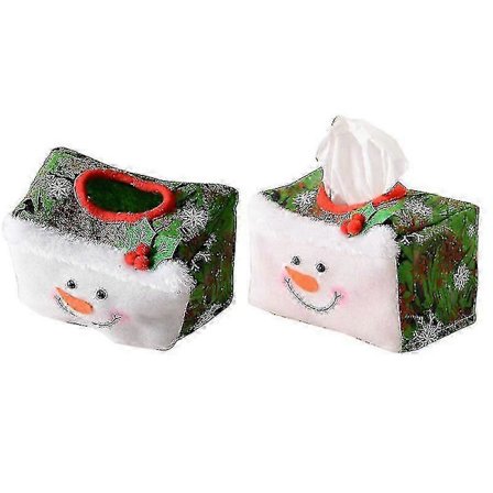 2 stk. Bil Væv Boks Cover Håndklæde Serviet Papir Etui Holder Organizer Opbevaringspose Juledekoration-lingling}