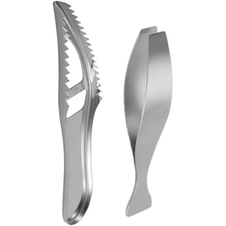 Fisk Skræller Rustfrit Stål Fisk Skæl Fjerner med Flaskeåbner, Fisk Descaler Værktøj og Fisk Ben Pincet Fødevarer Tilberedning Værktøjer Sæt Pakke med