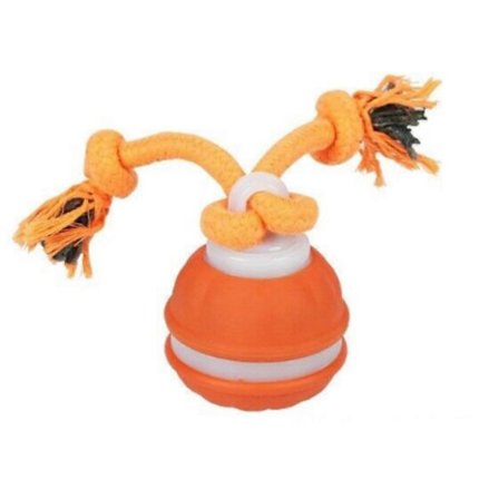 Power Tail 2.0 Hundeleke, Interaktiv Hundeball, Sprettballeleke, USB-oppladbar Oransje