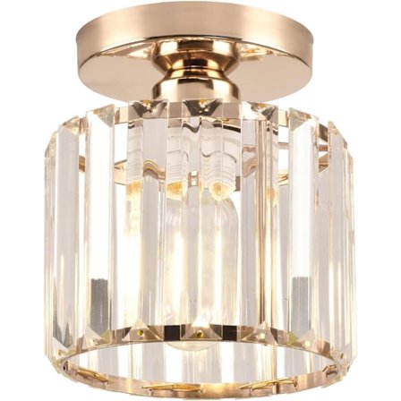 Pieni kristalliriipusvalaisin, kulta kristalliriipus moderni LED-kattovalaisin riippuvalaisin valaistus makuuhuoneelle keittiölle eteiseen käytävään 