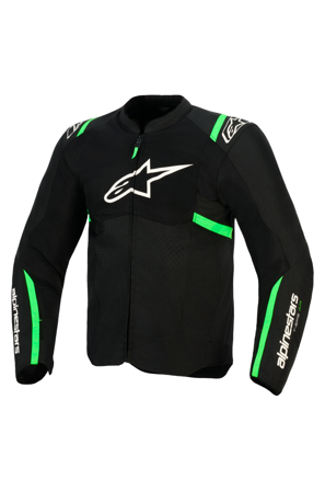 Motorradjacke Alpinestars T-SPS Air V2 Schwarz/Fluo Grün 4XL
