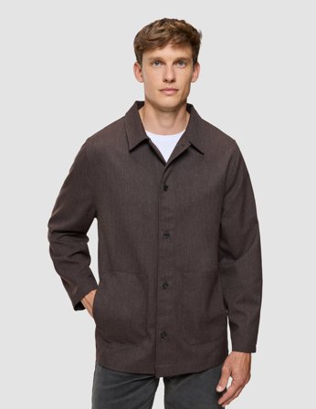 Shaping New Tomorrow - Heritage Overshirt - Ash Brown - Herre - Størrelse XXXL