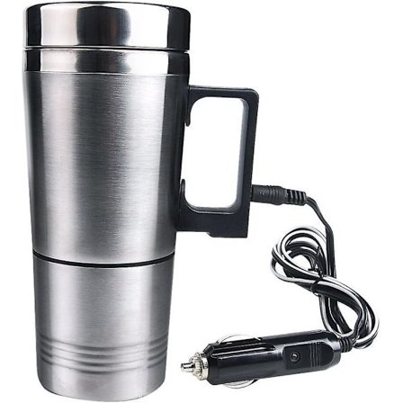 Bærbar Bilvarmekoger, 12v Bil Elektrisk Termisk Isolationskop Med Rustfrit Stål Kaffe Kop