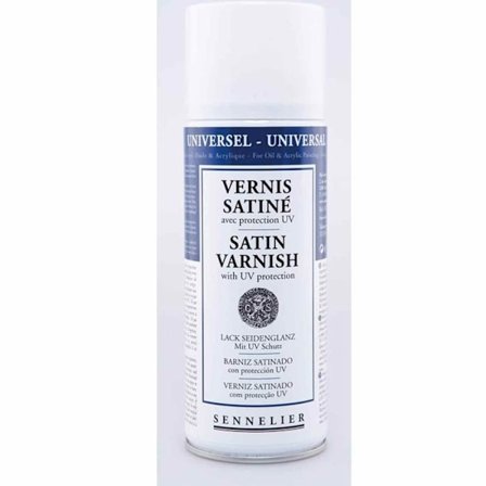 Universal satinlak - AEROSOL - 400 ml - Ikke-gulnende - UV-beskyttelse - Blandet