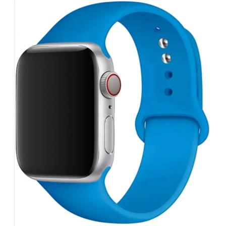 Silikonrem för Apple Watch Band 44 mm 40 mm 45 mm 41 mm 49 mm 42 mm 38 mm 44 45 mm armband iwatch series 6 se 3 4 5 7 8 Ultraband 16 blue 38mm-40mm-