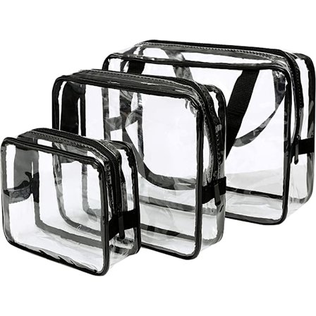 Gjennomsiktig Tote Bag Gjennomsiktig Skulder Bag Reise Håndveske Klar Tote Bag Reisevesker PVC Toilettveske Reise Organizer Bag, Oppfyller Stadion 