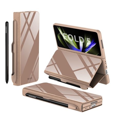 Kompatibel med Samsung Galaxy Z Fold5 vikbar skärm mobiltelefon flip glas målad skal skyddsfodral