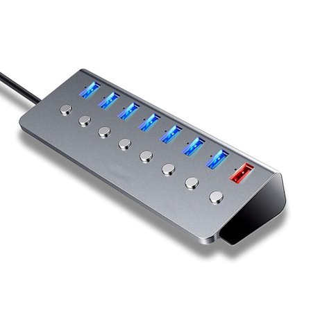 High Speed ​​USB3.0 Data Hub USB -expanderare med flera portar med individuell power