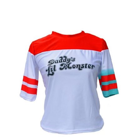 Harley Quinn Kostyme for Kvinner | Joker Girl Cosplay Halloween Party Antrekk & Cosplay-Harley Quinn T-skjorte-130 130{FY}