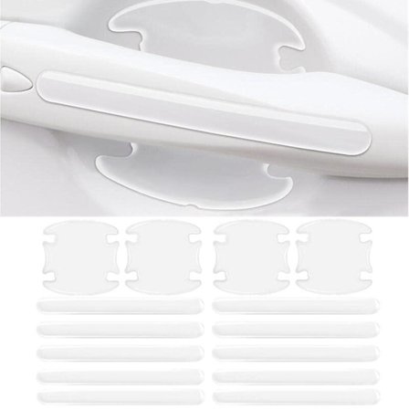 16PCS Bil Dörrhandtagsskydd Bilhandtagsskydd Bil Dörrhandtagsskydd Klistermärke (Transparent)