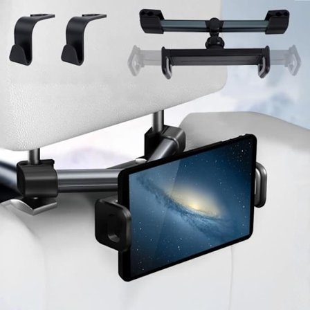 Tablet-holder til bilens instrumentbræt, udtrækkelig tablet-holder til bilens nakkestøtte, universel tablet-montering [S174]