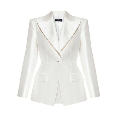 Dolce & Gabbana, Blazer Biały, Kobieta, Rozmiar: S