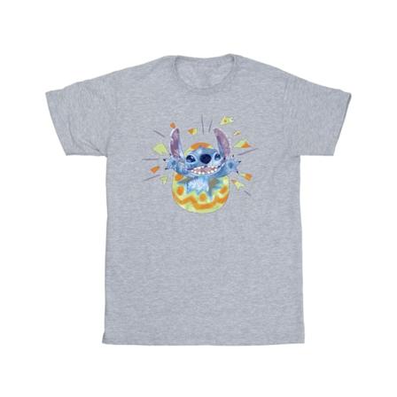Disney Boys Lilo & Stitch Cracking Egg T-Shirt 5-6 år Sport Sports Grey 5-6 Years