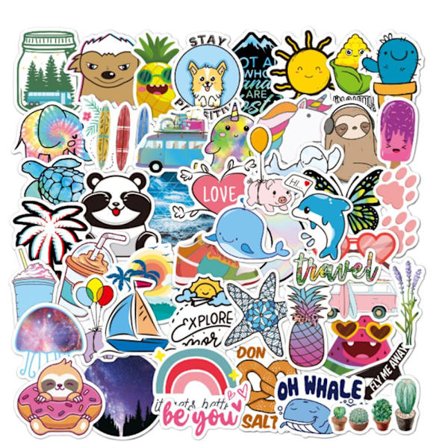 50 tarraa tarrat - eläinaiheet - Sarjakuva - tarrat