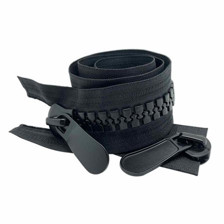 Toveis glidelås for vinterjakker og utendørsutstyr, delbar glidelås med kraftig konstruksjon og stor glider, støpt plastresin (1M)