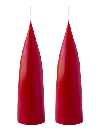 Hand Dipped C -Shaped Candles, 2 Pack Home Decoration Candles Block Candles Punainen Kunstindustrien