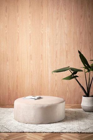 Jotex - Sittepuff, Diameter 90 Cm Lys beige - SHANGHAI - Kjøp Sittepuffer hos Jotex