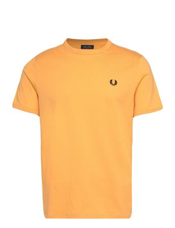Ringer T-Shirt T-shirts Short-sleeved Gul Fred Perry*Betinget Tilbud