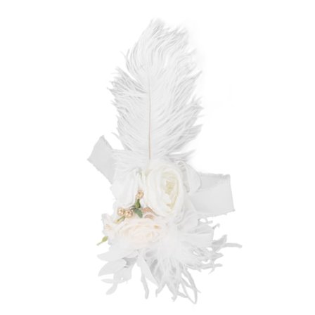 Keinotekoinen tuoli selkänoja kukat simulointi koristeellinen kukka höyhen ulkoilma hää tuoli kukka maito valkoinen