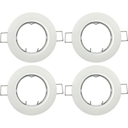 4x Downlight tak inkl. GU10 lampeholder - Monteringshull ø60mm, ø80x24mm