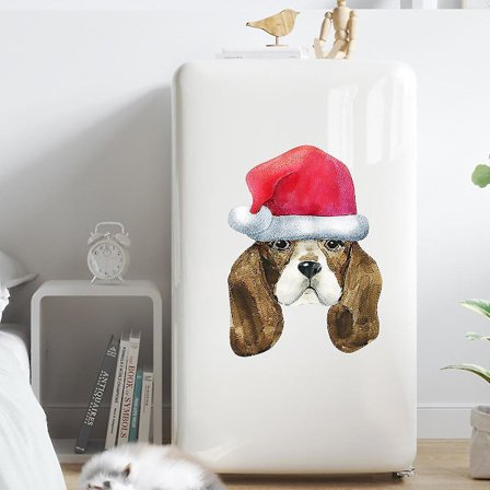 1 kpl joulupipo söpö koiranpentu seinätarra festivaali joulu makuuhuone kodin sisustus tarra-30cm*30cm