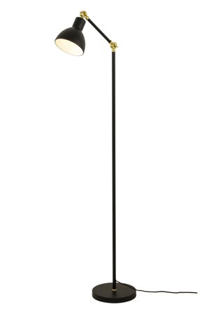 Aneta Lighting DUBLIN gulvlampe, svart/matt messing, E27