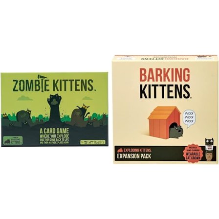 Zombie Kittens & Barking Kittens Expansion Pack av - Kortspel för vuxna tonåringar & barn - Roliga familjespel - Ett roulettekortspel