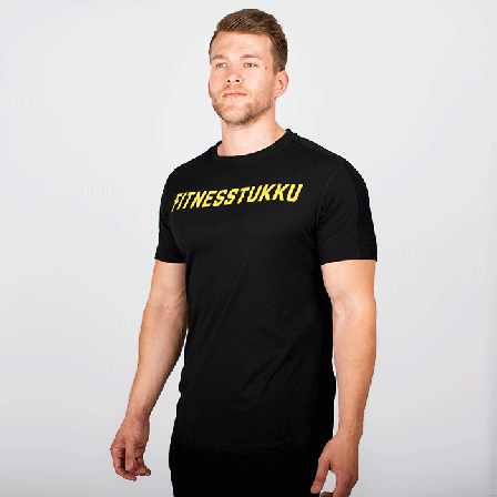 FITNESSTUKKU MEN NEW LOGO TEE BLACK