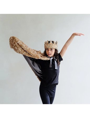 Mimi & Lula Reversible Crown - Gold Sequin - Beige - ONE SIZE