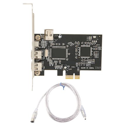 PCIE X1 til IEEE 1394A Riser-kort Adapter Full Duplex-kanal 3 Eksterne 1394A-porter Firewire Riser-kort for DV-videokameraer