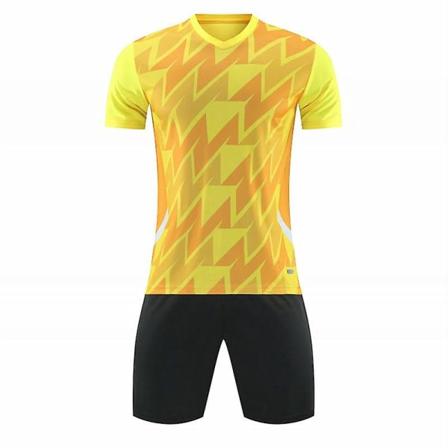 Nyt moderne fodboldtrøjesæt til voksne og børn fodbold T-shirt og shorts Drenge Futbol træningsdragter Løbesportstøj L Gul(77697)