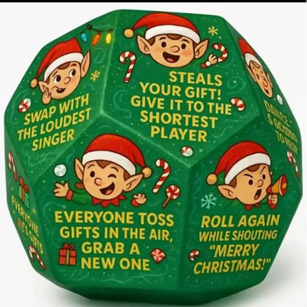 Roligt Julklappsutbytes Spel Tärning