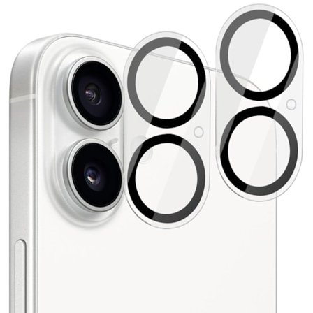 [2-pakning] iPhone 16 Skjermbeskytter i herdet glass - Kamerabeskyttelse, ripebestandig