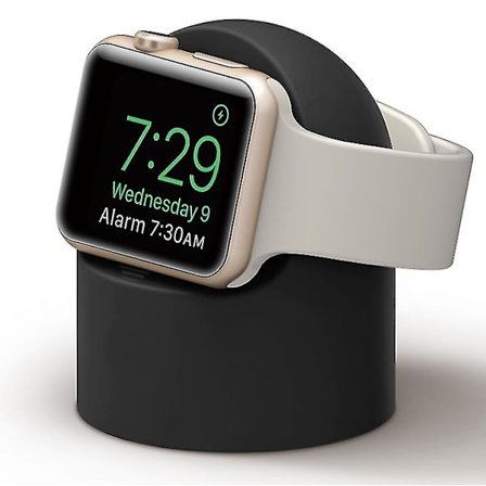 Stasjon for Apple Watch Lader Tilbehør Ladestativ (Svart)
