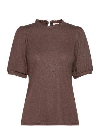 Naviecr T-Shirt T-shirts & Tops Short-sleeved Ruskea Cream