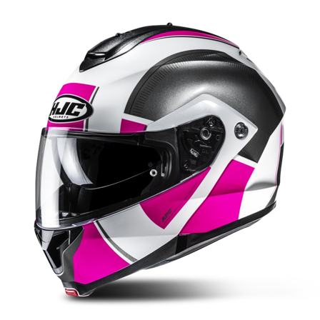 HJC C91N Jyn Öppningsbar Hjälm Rosa/Vit/Grå M