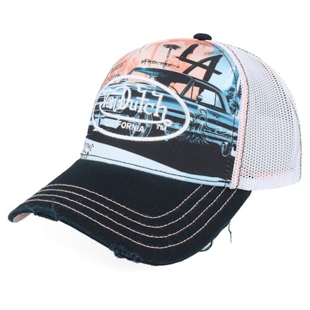 Von Dutch - Multi trucker Caps - Embroidery Logo White/Multicolor/Black A-Frame Trucker @ Hatstore