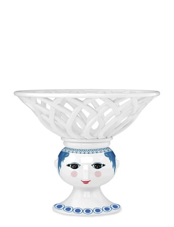 Bjørn Wiinblad Dora Frugtskål Ø25 Cm Blå - White - 20.5 CM