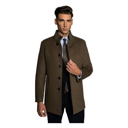 Borgio, Płaszcz porto elegancki ze stójką Beżowy, Mężczyzna, Rozmiar: 2XL