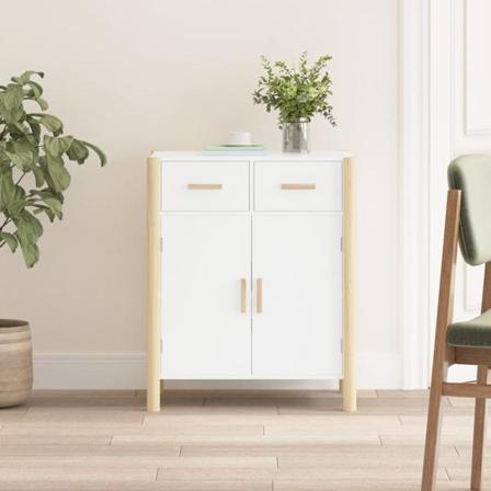 Vidaxl Skänk Vit 62x38x75 Cm Konstruerat Trä Vit