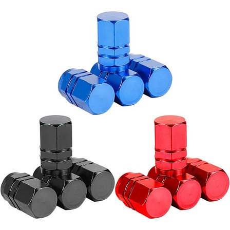 12 st Däckventilkåpor Universal Däckhjul Aluminium Ventilkåpor Damm