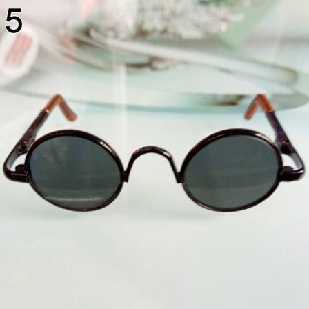 Søde runde stel Plys dukke briller 5 5