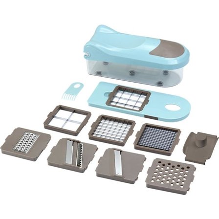 Lökhackare Pro Grönsakshackare Mandolinskärare med 8 utbytbara blad Grönsakshackare