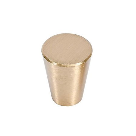 Borstad Mässing Skåpknoppar, Guld Byrålådsknoppar, för Skåp, Garderober, Badrum, Bad och Kök, Set om 10 Cone LAH