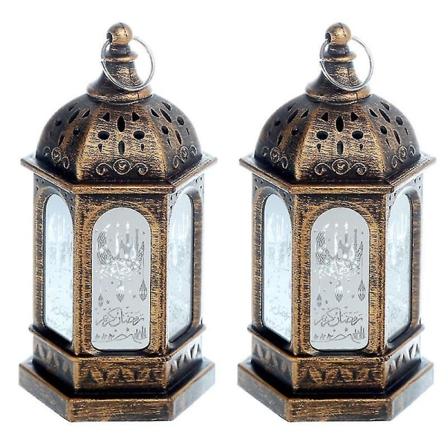 2kpl arabialaisia ramadan-lyhtyjä marokkolaisia lamppukoristeita Eid Al-fitr tuulilamppukoristeita