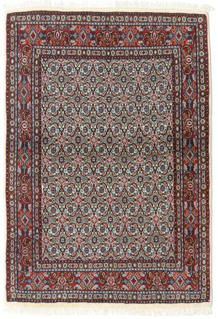 Moud Rug 85X140 Dark Red/Grey Wool, Persia