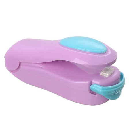 Påsförslutare: Smidig påsförslutare, batteridriven (handhållen förslutningsanordning för påsar) (lila)