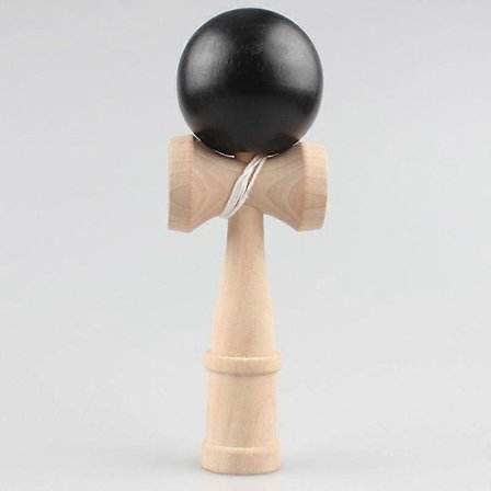 Kendama trælegetøj til begyndere og øvede - sort - færdighedsspil til udendørs og indendørs brug - trælegetøj med snor og kugle