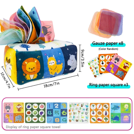 Montessori babyboks, baby leker, magisk bleieboks, sensoriske utviklingsleker for babyer