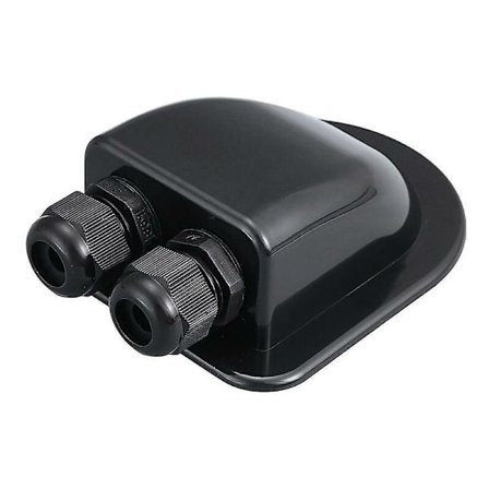 2-reikäinen liitin, kattoaurinkopaneeli, kaksoiskaapeliläpivienti, suljettu laatikko, liitosrasia